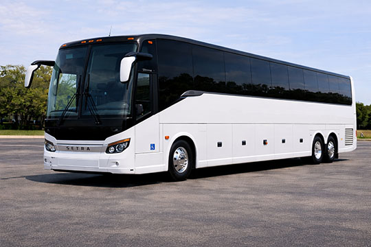 56-passenger charter bus available for charter in Gaithersburg, MD